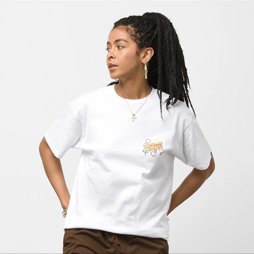 Vans x Sailor Moon Pretty Guardian Graphic T-Shirt Tee Top White Sz M - Picture 2 of 6